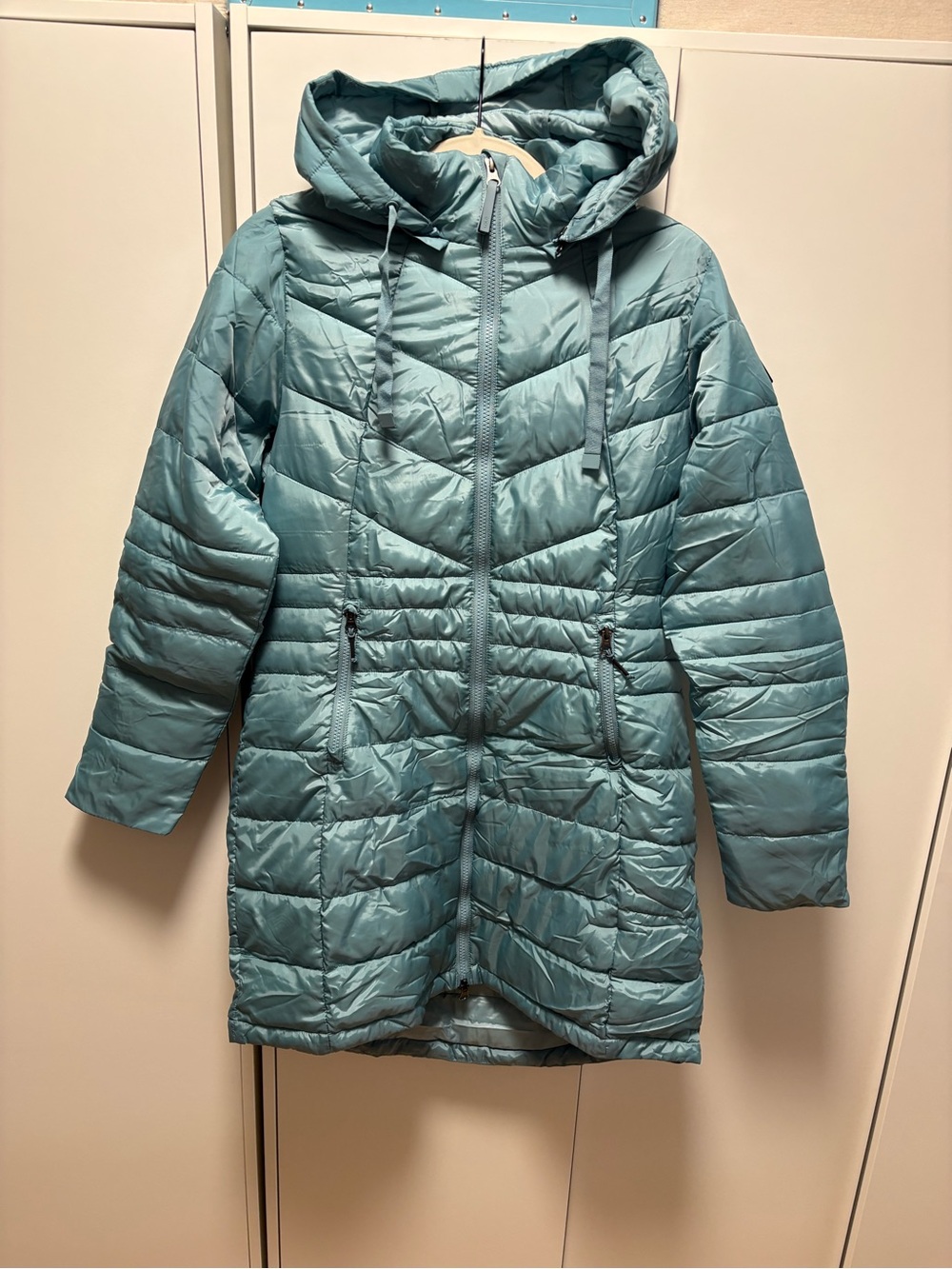 Lole Women's Packable Teal Puffer Coat with Hood